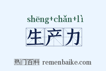 生产力是什么意思的图片